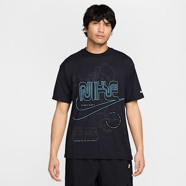 ★人気★ NIKE MEN'S LETTERED SHORT SLEEVE T-SHIRT Sail Nike Shirt Men's Small Yellow Pinwheel Graphic Tee Crew Neck